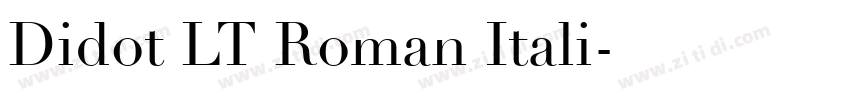 Didot LT Roman Itali字体转换